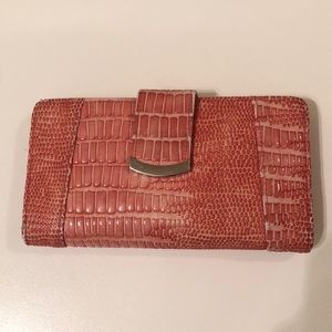 Coral Snakeskin Wallet